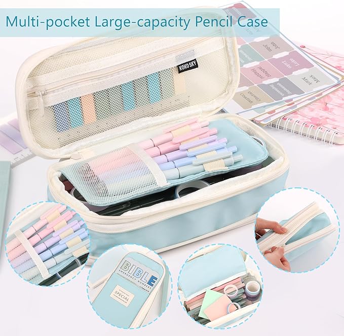 XKDOUS Bible Study Supplies Journaling Kit for Women, Bible Study Kit Journaling Supplies with Prayer Journal, Highlighters, Emergency Card, Pencil Case and More, Christian Gifts for Women, Green
