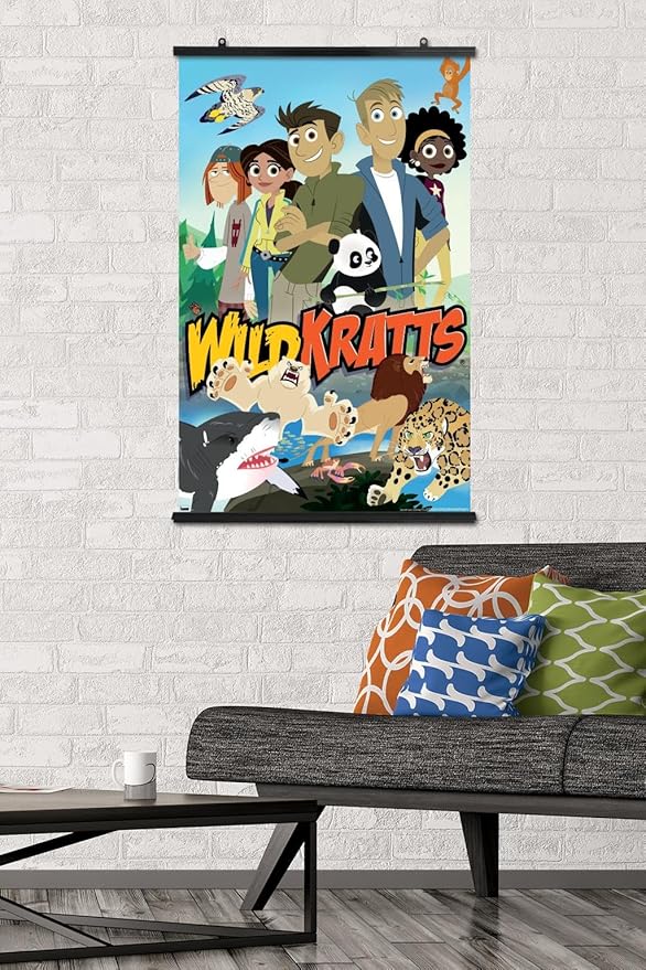 Wild Kratts - Group Wall Poster, 34L" x 22.4W", Premium Poster & Clip Bundle