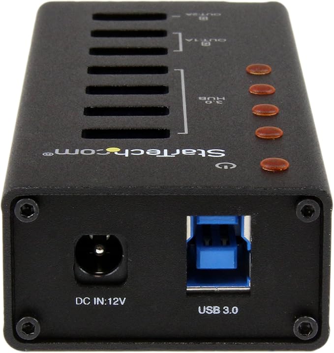 StarTech.com 7 Port USB 3.0 Charging Hub - 4 x USB-A, 3 x USB-A Dedicated Charging Ports - Powered Mountable USB Charging Station (ST4300U3C3)