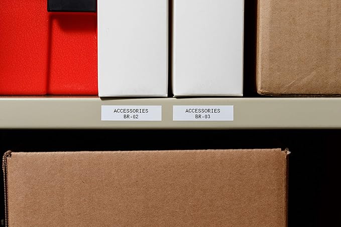 Brady Authentic (M21-375-595-WT) All-Weather Vinyl Label for Indoor/Outdoor ID, Lab and Equipment Labeling, Black on White- For M210, M210-LAB, M211, BMP21-PLUS and BMP21-LAB Printers, .375" 21' L