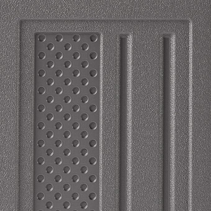 Suncast BMC3000 Cabinet-Resin Construction for Wall Mounted Garage Storage, 30.25" Organizer Doors & Slate Top, Silver/Platinum