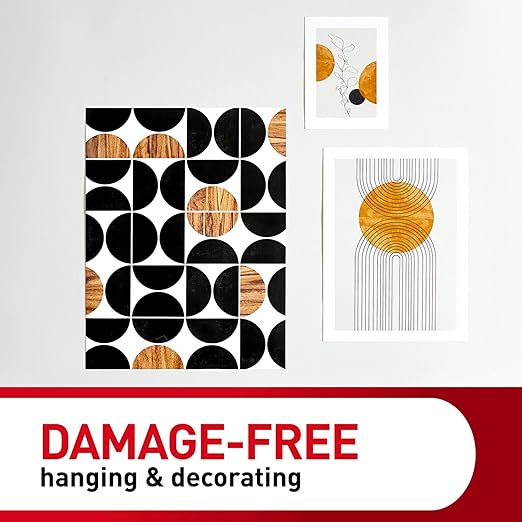 Command Poster Strips Value Pack, 64 Strips Damage-Free Poster Hangers, No Tools Requried, Great for Home, Room, Wall, Office, and Dorm Decor, White Adhesive