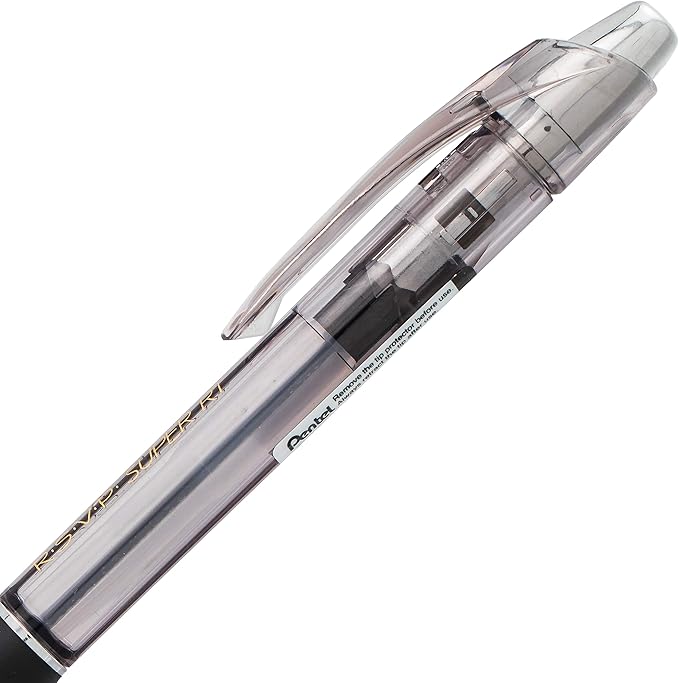 Pentel RSVP Super RT Ballpoint Pen, (1.0mm) Medium Line, Black Ink, Pack of 3 (BX480BP3A)