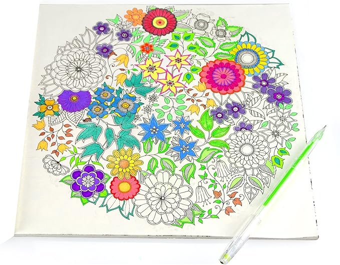 Gel pens for Adult Coloring Book with Case,Including Metallic, Pastel, Neon, Glitter,1.0 mm Fine Point Tip,48 PCS