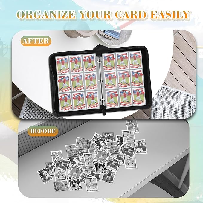 Rugby Card Sleeves Binder - 900 Pocket Sports Card Holder Compatible with Topps Baseball, Football, Rugby & More