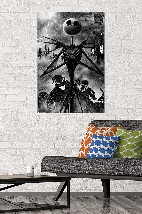 Disney Tim Burton's The Nightmare Before Christmas - Shadows Wall Poster, 34L" x 22.4W", Premium Unframed Version