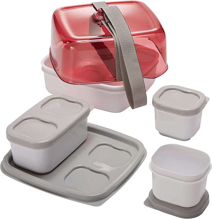 Rubbermaid Fasten + Go Sandwich Kit, Marsala, 4-Piece Set