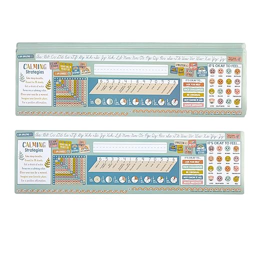 Really Good Stuff Boho Self-Adhesive Vinyl Desktop Helpers - Set of 24 - Intermediate