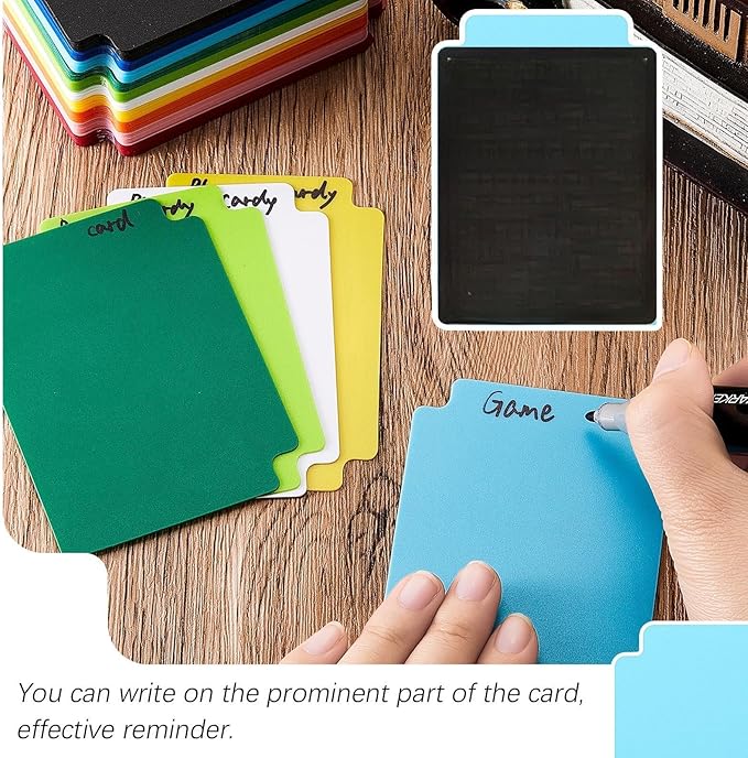 150 Pcs Trading Card Dividers Plastic Card Dividers, Multicolor Frosted Separator with Tabs Standard Vertical Compatible with MTG Games Sports TCG, 2.7 x 3.8 Inches