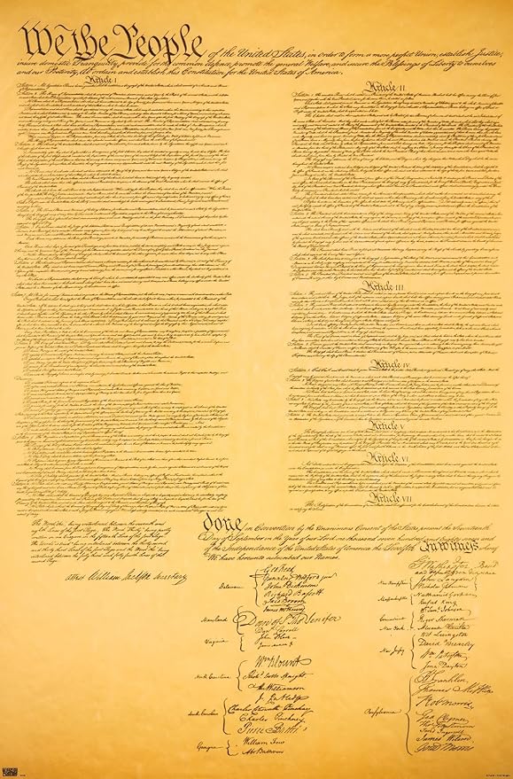 Trends International The Constitution Wall Poster, 22.375" x 34", Premium Unframed Version