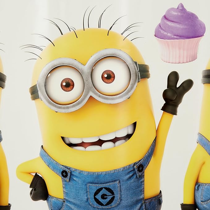 RoomMates RMK2081GM Despicable Me 2 Minions 12" x 48.5" Yellow Giant Giant Wall Decals, 11 Pieces (Pack of 4)