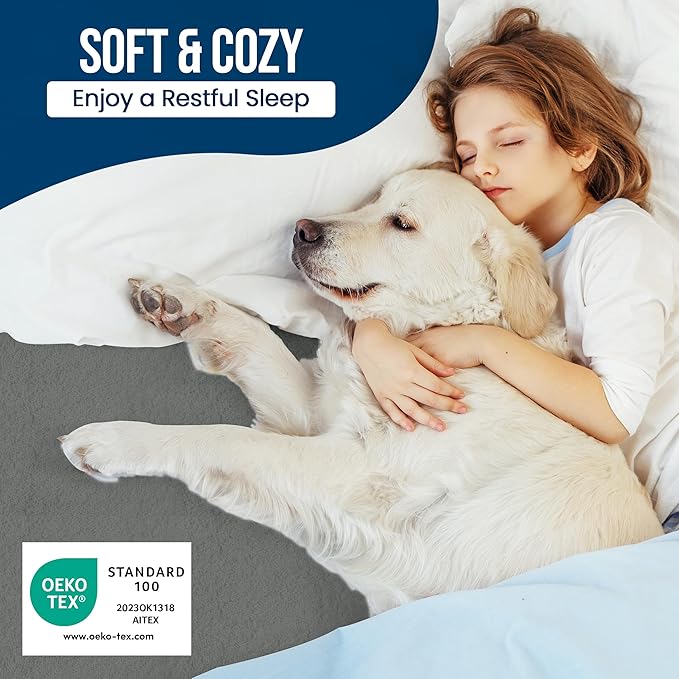 Utopia Bedding Waterproof Mattress Protector Twin XL Size, Premium 200 GSM Terry Mattress Cover, Soft & Breathable Bed Cover, Fitted Sheet Style with Stretchable Deep Pockets 15" (Gray)