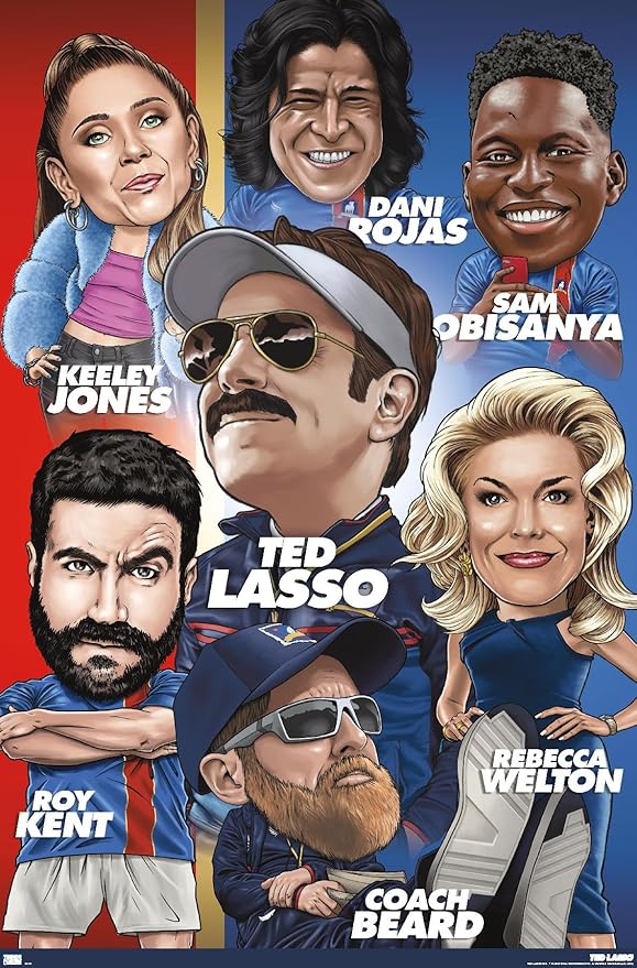 Ted Lasso - Character Grid Wall Poster, 19L" x 13W", Premium Unframed Version