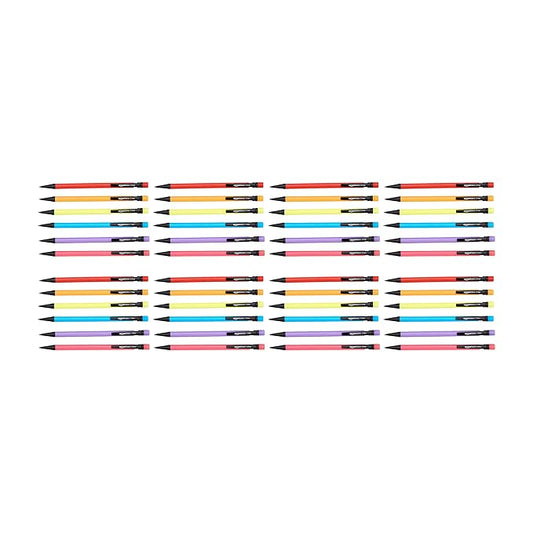 Amazon Basics Mechanical Pencils 0.7mm for Writing, Drawing, School and Office Supplies, with Eraser, Multicolor, 48-Pack
