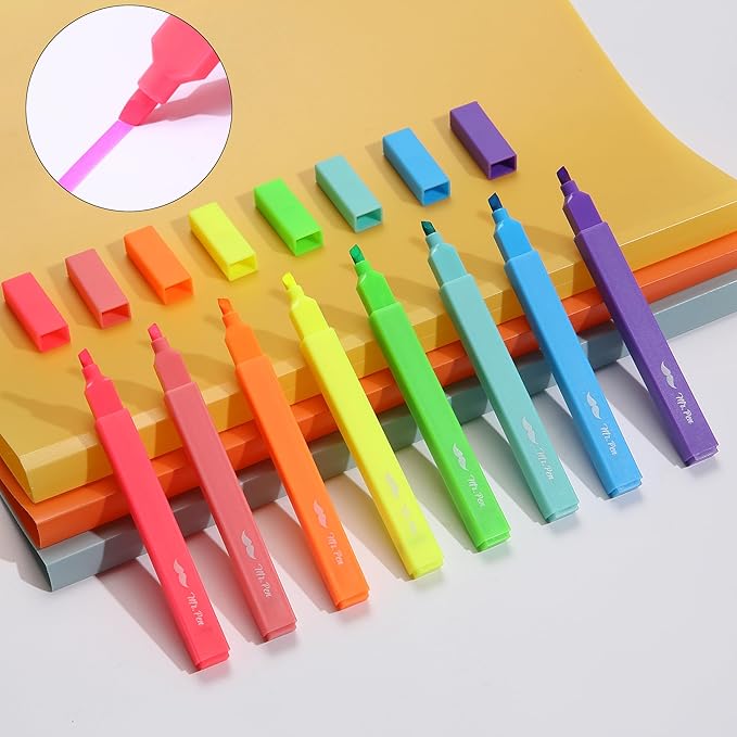 Mr. Pen- Aesthetic Highlighters, 8 pcs, Chisel Tip, Vibrant Colors, Cute Highlighters Assorted Colors, Back to School Supplies (Pack of 2)