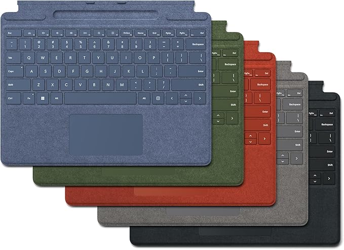 Microsoft Surface Pro Signature Keyboard, Backlit Keys and Large Trackpad, Durable and Smooth Alcantara Material, Forest Colour