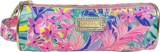 Lilly Pulitzer Cute Pencil Case, Colorful Zipper Pouch for Office Supplies, Small Travel Bag with Carrying Handle, It Was All A Dream