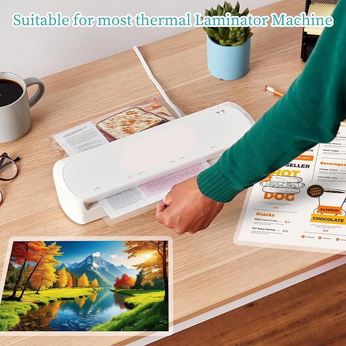 Thermal Laminating Pouches 3 mil, Clear 9 x 11.5 Inch Laminating Sheet Paper for Thermal Laminator, Holds US Letter Size Laminate Sheets (300 Pack)