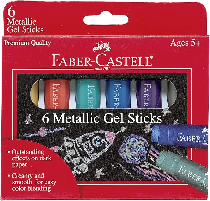 Faber-Castell Metallic Gel Sticks 6ct