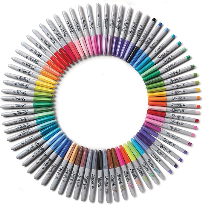 Sharpie Permanent Markers Ultimate Collection Ultra Fine And Fine Tip Markers Great For Teacher And Classroom Supplies Art Supplies Bulk Marker Set Assorted Colors 72 Count