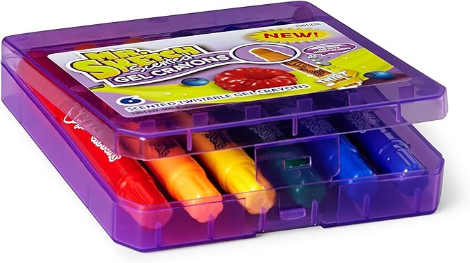 Mr. Sketch 1951332 1951332 Scented Twistable Gel Crayons, Assorted Colors, Pack Of 6, Multicolor, 6-Count