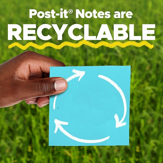 Post-it Notes, 3 in x 5 in,5 Sticky Notes Pads, 100 Sheets per Pad, Poptimistic Collection, School Supplies and Oﬃce Products, The Original Post-it Note
