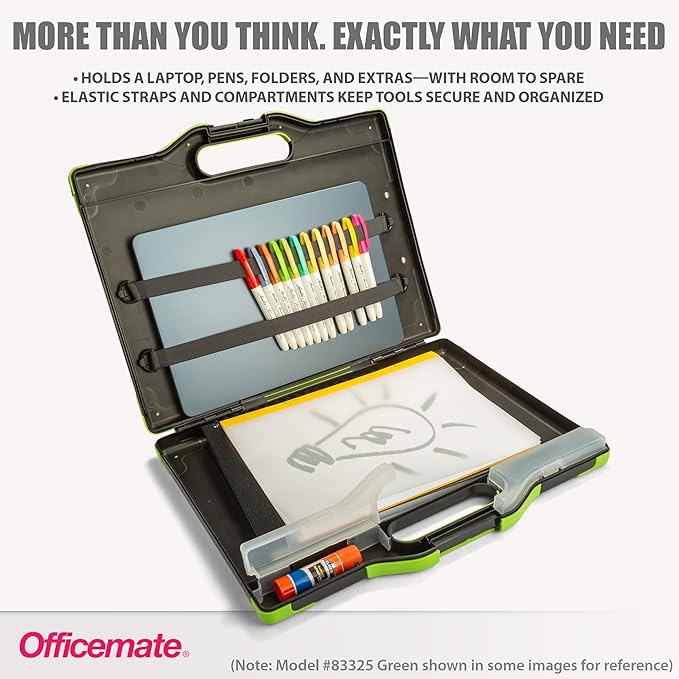 Officemate Carry All Clipboard Storage Box, Letter/Legal Size, Black and Gray (83324), 1