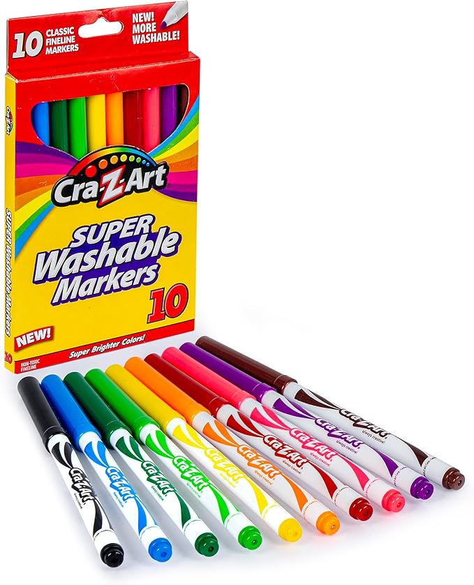 Cra-Z-Art Markers, Crayons, Colored Pencil Back To School Bundle for K-2nd Grade (Pack of 2)