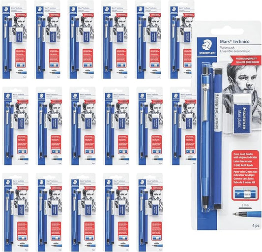 STAEDTLER Mars Technical Mechanical Pencil Set, Blue, 18 Pack