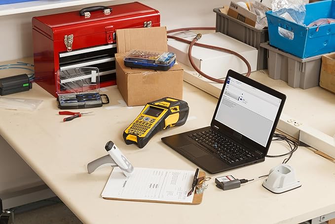 Brady M610 Handheld Label Maker with Hard Case (M610-KIT). Durability Meets The widest Range of Data Entry Options. Replaces BMP61,Yellow/Gray, Large