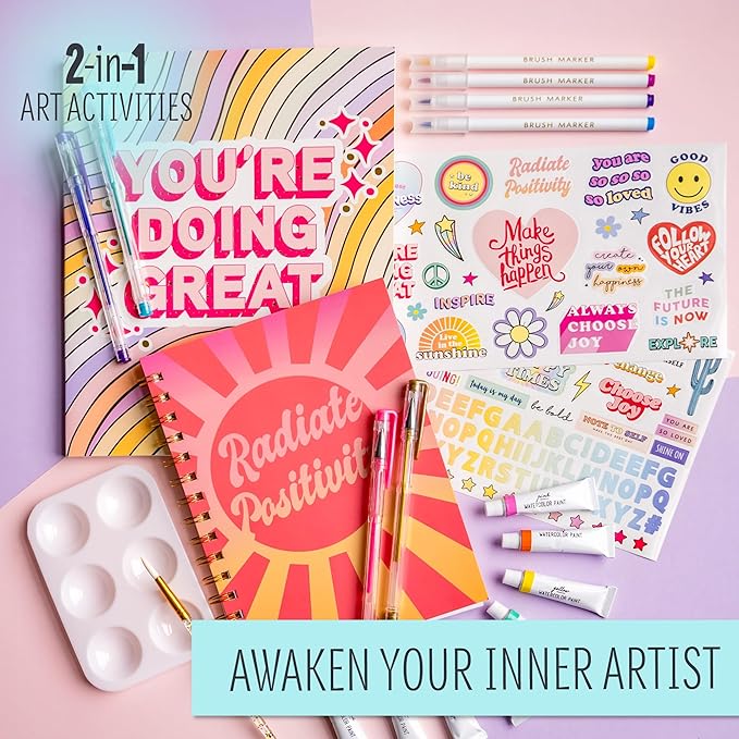STMT D.I.Y. Artist Stationery Set, Art Journal Kit, Watercolor Kit, DIY Journaling Set for Girls Ages - 8+