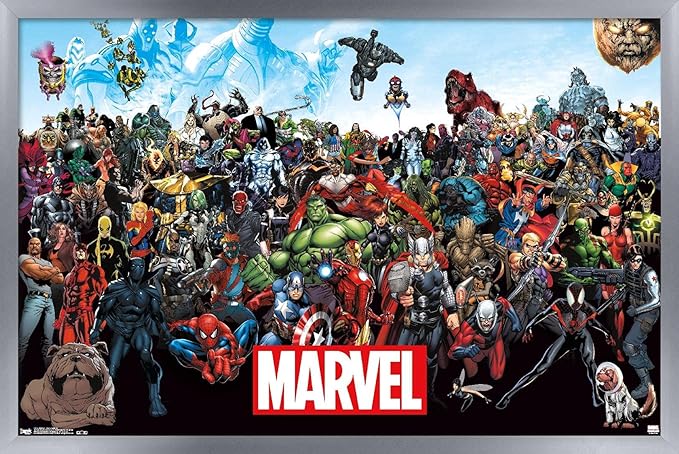 Trends International Marvel-the Lineup Wall Poster, 24.25" x 35.75", Multicolor