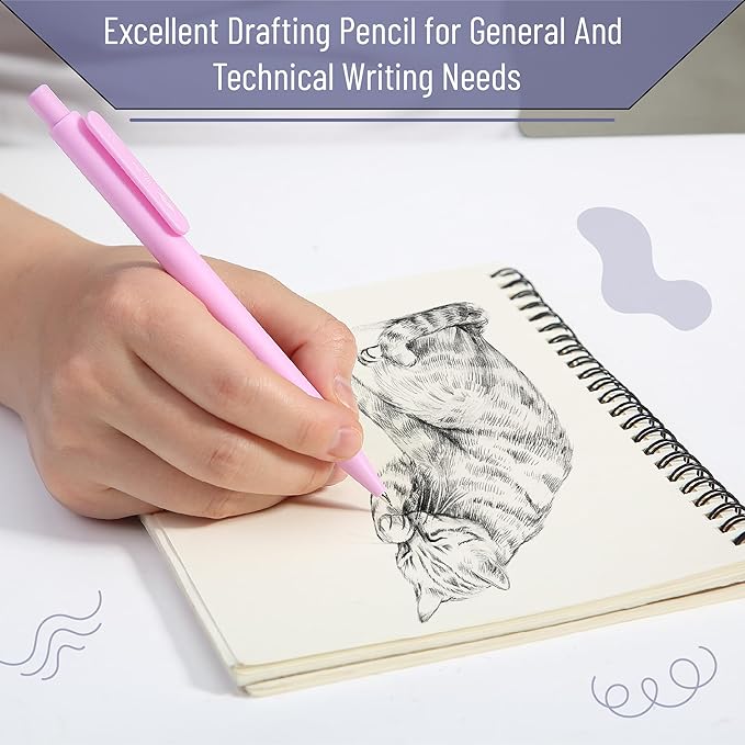 Mr. Pen- Pastel Mechanical Pencil Set with Lead Refills & Erasers, 6 Pack, 2 Sizes, 0.5 0.7mm, Aesthetic Mechanical Pencils Set