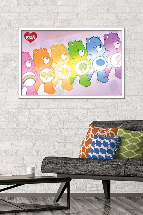 Care Bears - Care Bear Stare Wall Poster, 34L" x 22.4W", White Framed Version