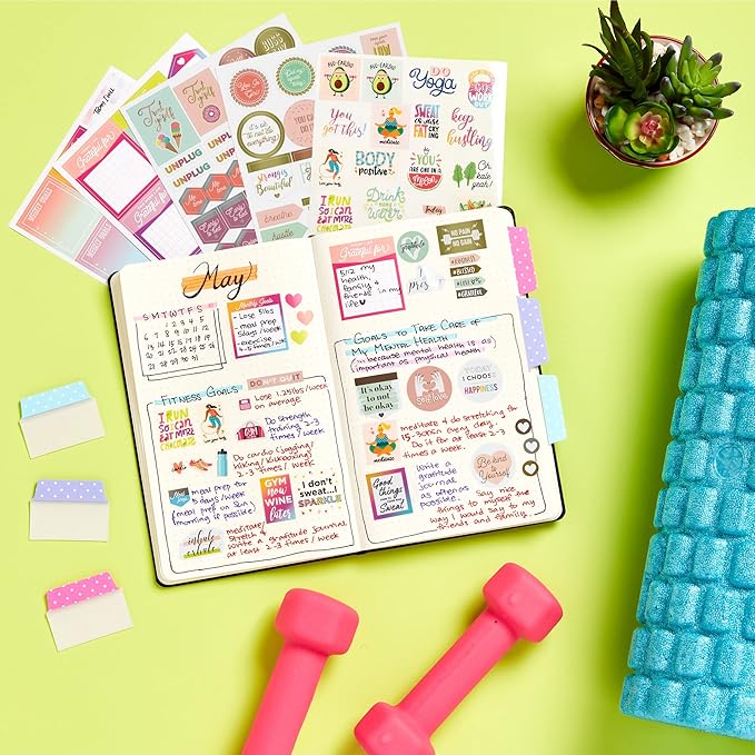 Avery Fitness Planner Stickers Pack, 30 Sheets, Health and Fitness, 1,362 Stickers for Your Planner, Journal or Calendar (6787)