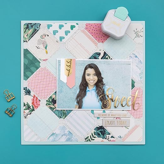 We R Memory Keepers 3 Way Decorative Corner Punch, White, Paper Punches for Crafts, Scrapbook Pages, Photo Corners, Home Décor Projects, Journaling, Invitations, Card Making, and More