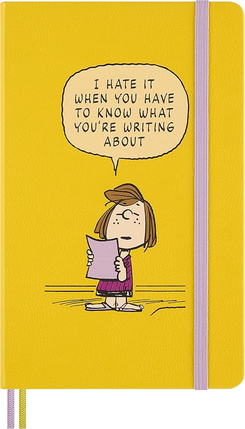 Moleskine Limited Edition Peanuts 'Patty' Notebook, Hard Cover, Large (5" x 8.25"), Ruled, Yellow, 176 pages