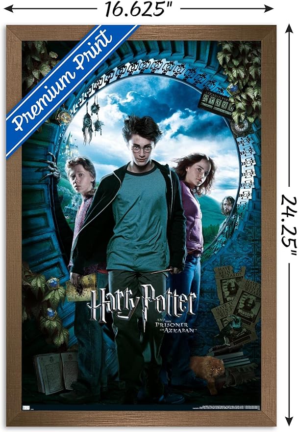 Trends International Harry Potter and the Prisoner of Azkaban - Sky One Sheet Wall Poster, 14.72" x 22.37", Bronze Framed Version