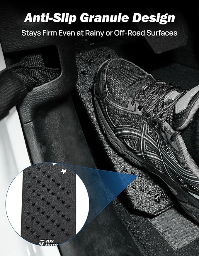 JOYTUTUS Dead Pedal Foot Rest Pad Compatible with 2007-2026 Jeep Wrangler JK JL 4X4 4XE & Gladiator JT No Drilling Left Side Foot Rest Kick Panel with Anti-Slip Surface & American Flag Design