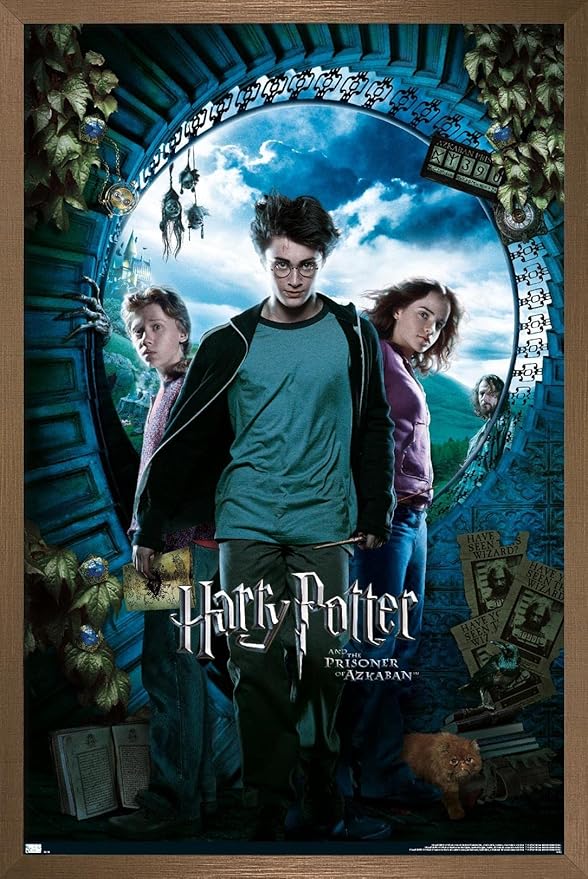Trends International Harry Potter and the Prisoner of Azkaban - Sky One Sheet Wall Poster, 14.72" x 22.37", Bronze Framed Version