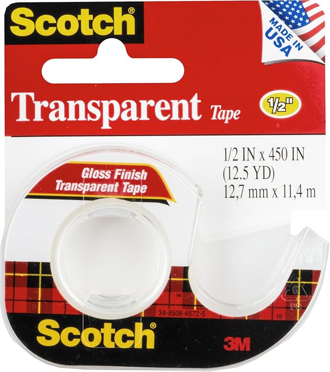 3M 144 1/2" x 500" Scotch® Transparent Tape