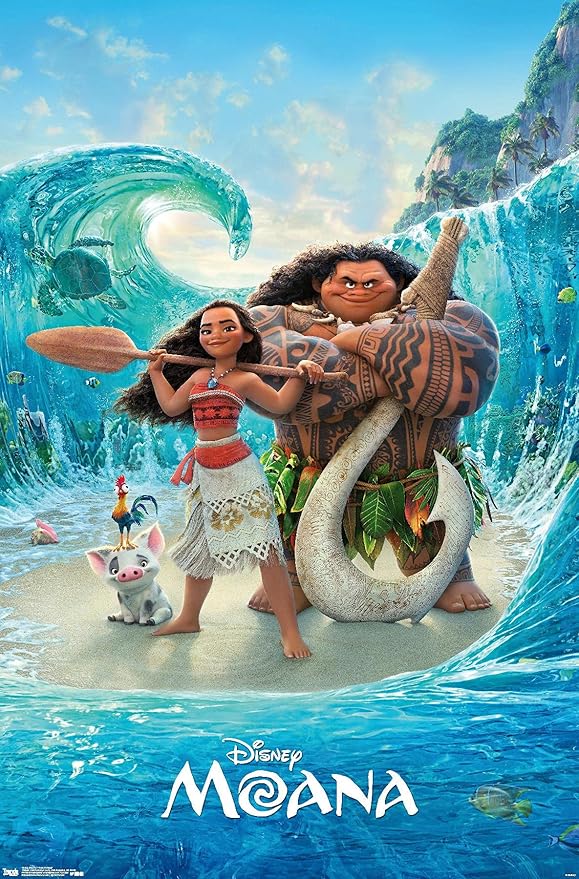 Disney Moana - Ocean Floor Wall Poster, 34L" x 22.4W", Premium Unframed Version