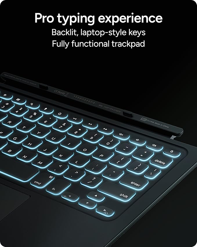ZAGG Pro Keys Connect iPad Pro 13" (M5)/ (M4) Keyboard Case – USB‑C Direct Connect Keyboard with Trackpad, Detachable Backlit Keys, 6.6 ft Drop Protection, Kickstand & Dual USB‑C Ports, Black
