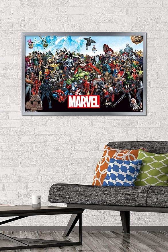 Trends International Marvel-the Lineup Wall Poster, 24.25" x 35.75", Multicolor