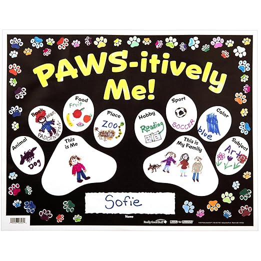 Really Good Stuff Ready-to-Decorate All About Me Paws - Set of 24