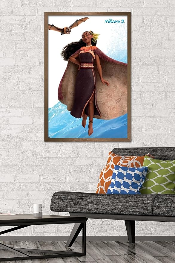 Trends International Disney Moana 2 - Matangi Wall Poster, 34L x 22.4W, Bronze Framed Version