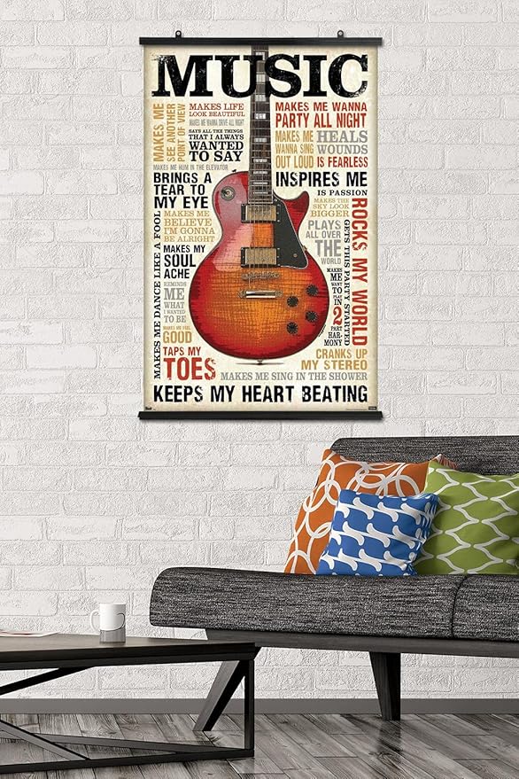 Trends International Music Inspires Me Wall Poster, 22.375" x 34", Poster & Clip Bundle