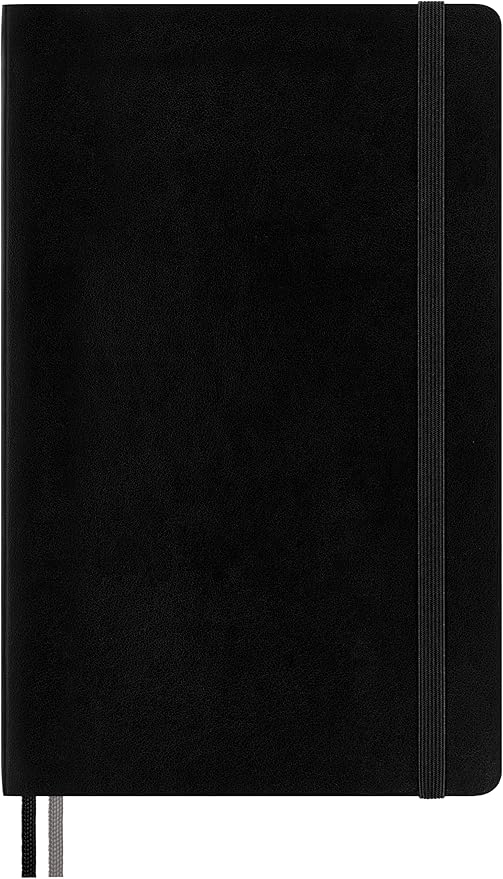 Moleskine Classic Expanded Notebook, Soft Cover, Large (5" x 8.25") Plain/Blank, Black, 400 Pages