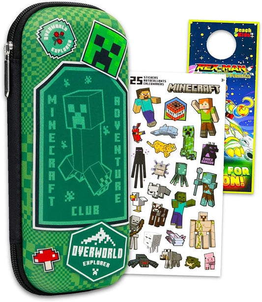 Minecraft Pencil Case - Video Game Stationery Bundle with Pencil Holder, Stickers, More | Minecraft School Supplies for Kids, Boys, Girls