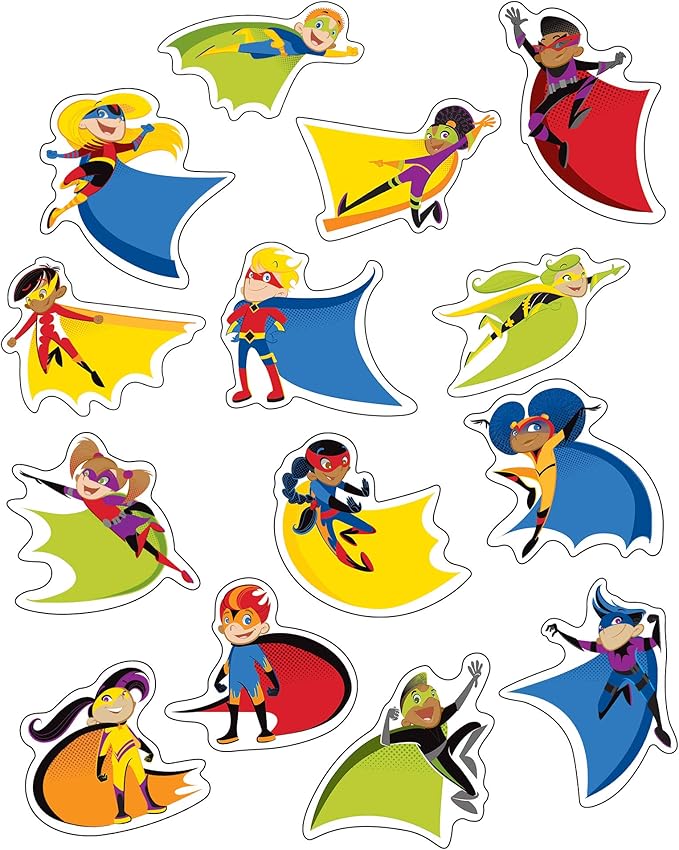 Super Power Super Kids Cut Outs